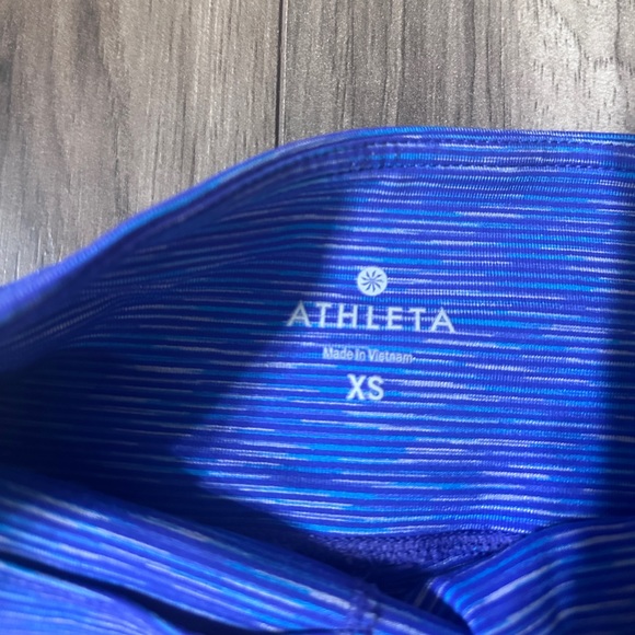 Athleta Energy Chaturanga Crop Leggings Space Dye Blue Purple Athleisure XS - Picture 4 of 8
